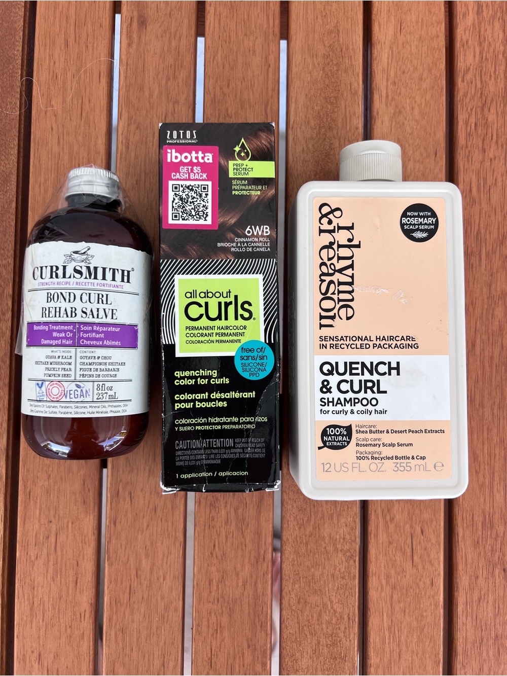Curly Hair Rhyme & Reason Quench & Curl Shampoo Curlsmith Bond Curl Rehab Salve